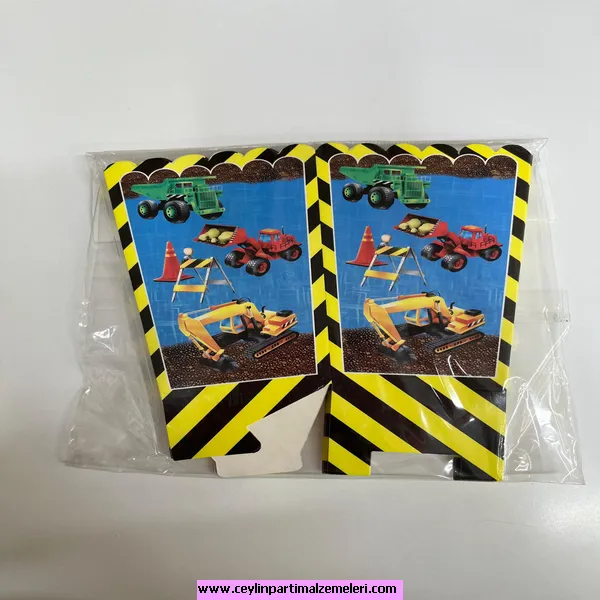 İş Makineleri Popcorn Kutusu